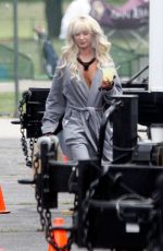 LILY JAMES as Pam Anderson on the Set of Pam and Tommy in Los Angeles 05/11/2021