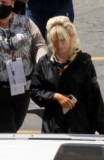 LILY JAMES as Pamela Anderson on the Set of Pam and Tommy in Los Angeles 05/03/2021