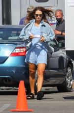 LILY JAMES on the Set of Pam and Tommy in Malibu 05/28/2021