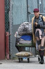 LONI WILLISON Out with Her Squirrels in Los Angeles 05/11/2021