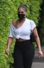 LORI HARVEY Leaves Pilates Class in West Hollywood 05/14/2021