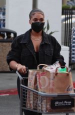 LORI HARVEY Shopping at Bristol Farms in West Hollywood 05/25/2021