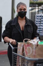 LORI HARVEY Shopping at Bristol Farms in West Hollywood 05/25/2021
