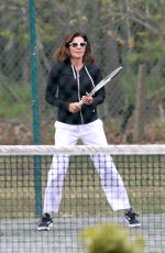 LUANN DE LESSEPS Playing Tennis at Sag Harbor in New York 05/09/2021