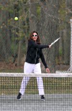 LUANN DE LESSEPS Playing Tennis at Sag Harbor in New York 05/09/2021