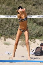 LUDI DELFINO in BIkini Playing Volleyball at a Beach in Santa Monica 05/08/2021
