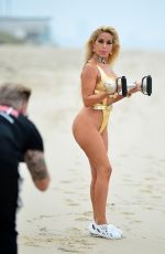 MARCELA IGLESIAS in Swimsuit at a Photoshoot on the Beach in Malibu 05/06/2021