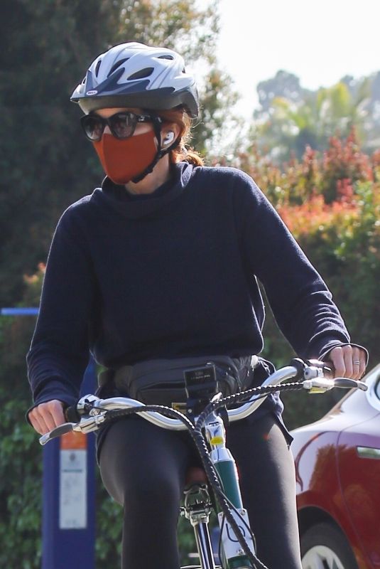 MARCIA CROSS Out Riding a Bike in Brentwood 05/09/2021
