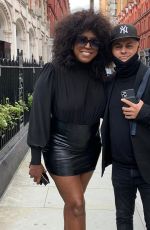 MICA PARIS Out with Her Agent Stuart Watts at Chiltern Firehouse in London 05/27/2021