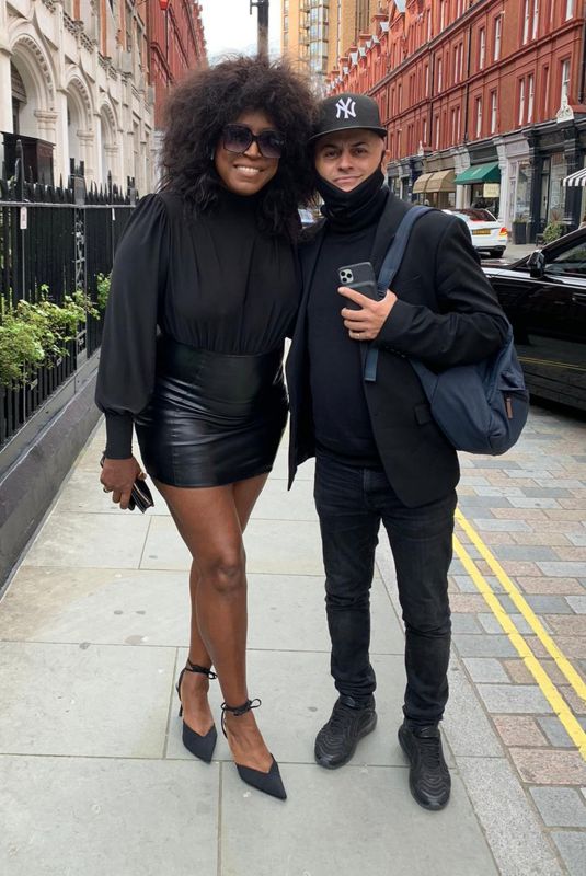 MICA PARIS Out with Her Agent Stuart Watts at Chiltern Firehouse in London 05/27/2021