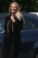 MICHELLE HUNZIKER Out Driving Her Porsche in Milan 05/12/2021