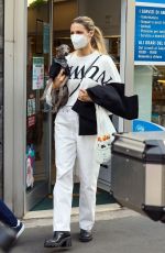 MICHELLE HUNZIKER Out with Her Dog at a Park in Milan 05/07/2021