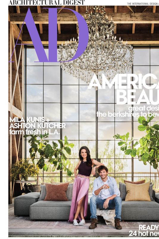 MILA KUNIS and Ashton Kutcher in Architectural Digest Magazine, June 2021
