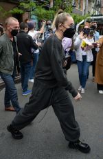 MILEY CYRUS All in Black Leaves Bowery Hotel in New York 05/09/2021