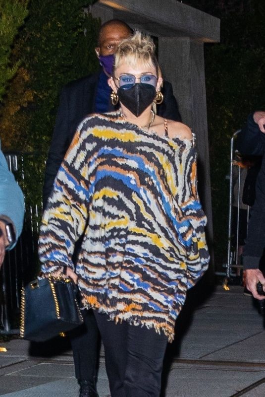 MILEY CYRUS Leaves SNL Afterparty in New York 05/08/2021