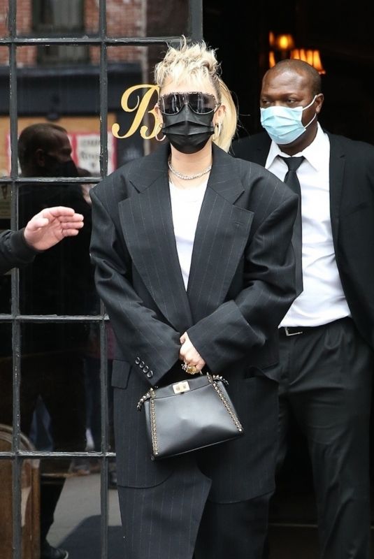 MILEY CYRUS Outside Bowery Hotel in New York 05/08/2021