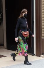 MILLA JOVOVICH Leaves Mandarin Hotel in Paris 05/03/2021