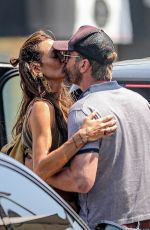 MORGAN BROWN and Gerard Butler at Kings Road Cafe in West Hollywood 05/06/2021