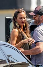 MORGAN BROWN and Gerard Butler at Kings Road Cafe in West Hollywood 05/06/2021