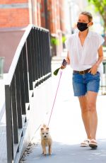NAOMI WATTS in Denim Horts Out with Her Dog in New York 05/22/2021