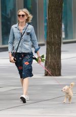NAOMI WATTS Out with Her Dog in New York 05/16/2021