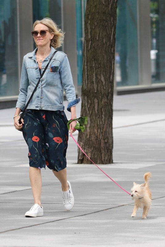 NAOMI WATTS Out with Her Dog in New York 05/16/2021