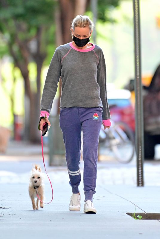 NAOMI WATTS Out with Her Dog in New York 05/19/2021