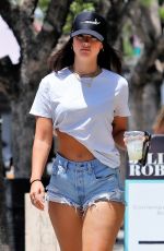 NATALIE JOY in Denim Shorts Out in Los Angeles 05/28/2021