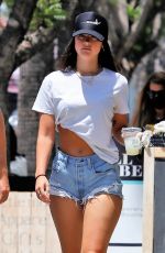 NATALIE JOY in Denim Shorts Out in Los Angeles 05/28/2021