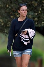 NATALIE POTMAN in Denim Shorts Out in Sydney 05/12/2021