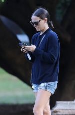 NATALIE POTMAN in Denim Shorts Out in Sydney 05/12/2021