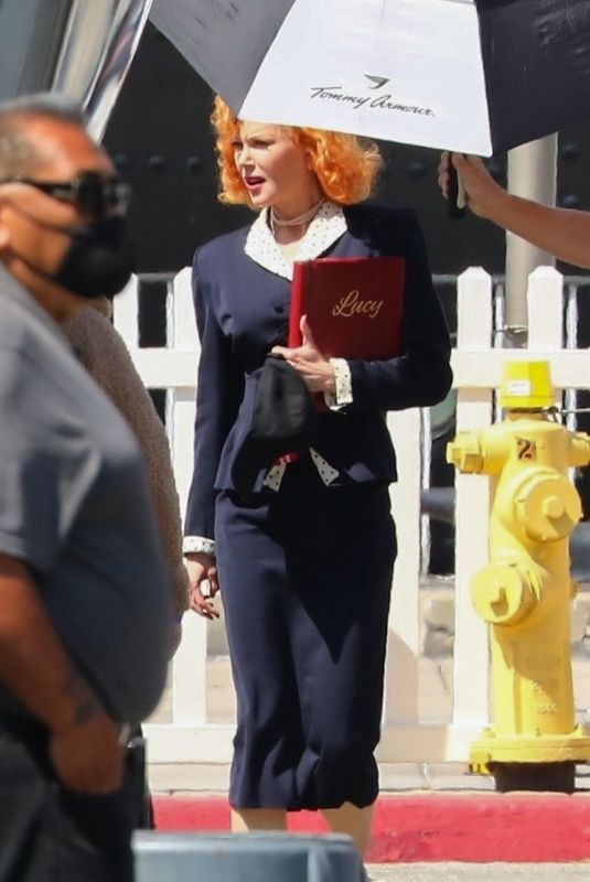 NICOLE KIDMAN on the Set of Being the Ricardos in Long Beach 05/19/2021