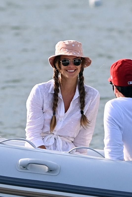 NINA AGDAL at a Boat Ride in Sag Harbor 05/23/2021