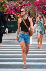 NINA AGDAL in Denim Shorts Out in New York 05/27/2021