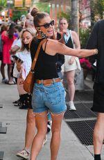 NINA AGDAL in Denim Shorts Out in New York 05/27/2021