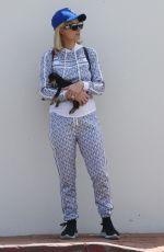 PARIS HILTON Out with Her Dog in Malibu 05/08/2021