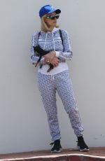 PARIS HILTON Out with Her Dog in Malibu 05/08/2021