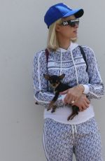 PARIS HILTON Out with Her Dog in Malibu 05/08/2021