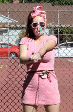 PHOEBE PRICE at a Tennis Courts in Los Angeles 05/04/2021
