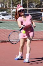 PHOEBE PRICE at a Tennis Courts in Los Angeles 05/04/2021