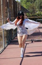 PHOEBE PRICE at a Tennis Courts in Los Angeles 05/20/2021
