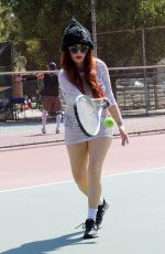 PHOEBE PRICE at a Tennis Courts in Los Angeles 05/20/2021
