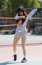 PHOEBE PRICE at a Tennis Courts in Los Angeles 05/20/2021