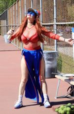 PHOEBE PRICE at a Tennis Courts in Los Angeles 05/27/2021