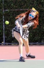 PHOEBE PRICE Out Playing Tennis in Los Angeles 05/05/2021