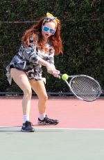 PHOEBE PRICE Out Playing Tennis in Los Angeles 05/05/2021