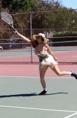 PHOEBE PRICE Playing Tennis in Los Angeles 05/24/2021