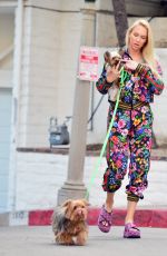Pregnant CHRISTINE QUINN Out with Her Dog in Los Angeles 05/28/2021