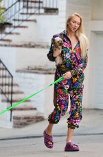 Pregnant CHRISTINE QUINN Out with Her Dog in Los Angeles 05/28/2021