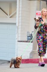 Pregnant CHRISTINE QUINN Out with Her Dog in Los Angeles 05/28/2021